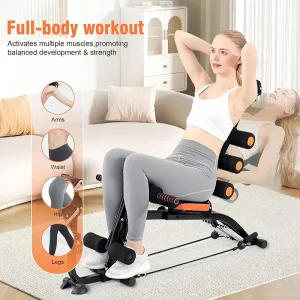 Foldable abdominal exercise bench