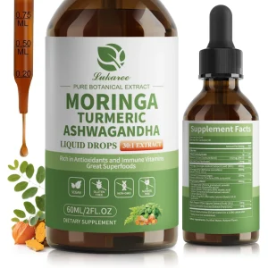 12-in-1 Organic Moringa Drops with Ashwagandha Turmeric
