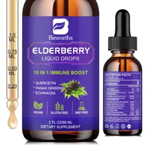 60ML Natural Black Elderberry Drop with Vitamins & Zinc